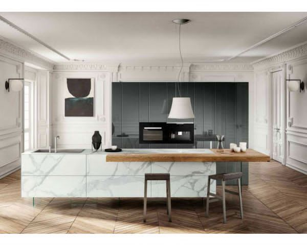 Lago Cucina 36e8 Marble XGlass