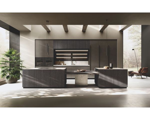 Cucina Bluna Legno Rigato Binova