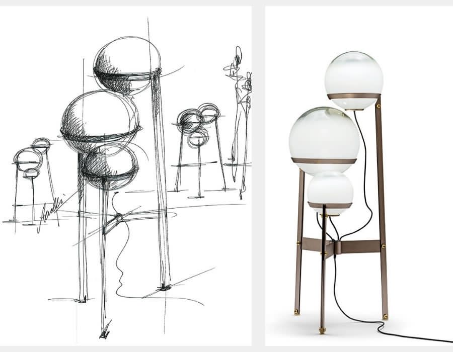 Progetto lampada Carollo 