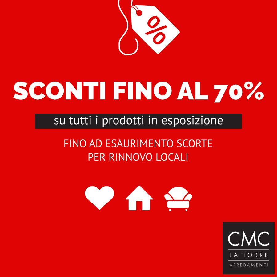 Sconti fino al 70% per rinnovo locali! 