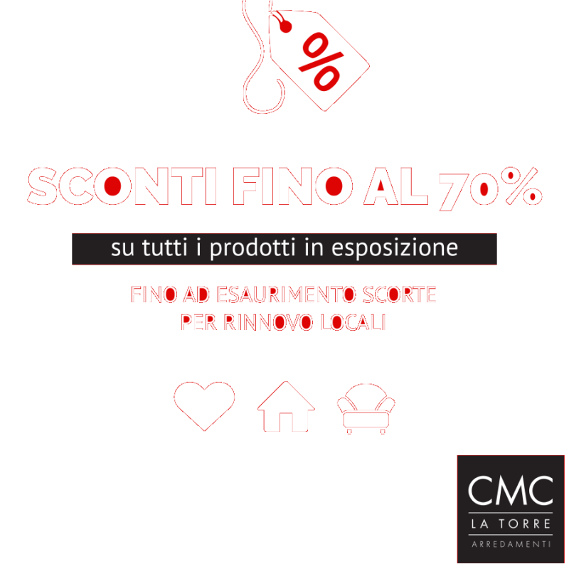 Sconti fino al 70% per rinnovo locali! 