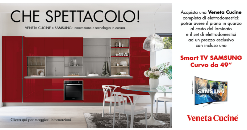 Veneta Cucine: in regalo per te uno smart tv Samsung 49"