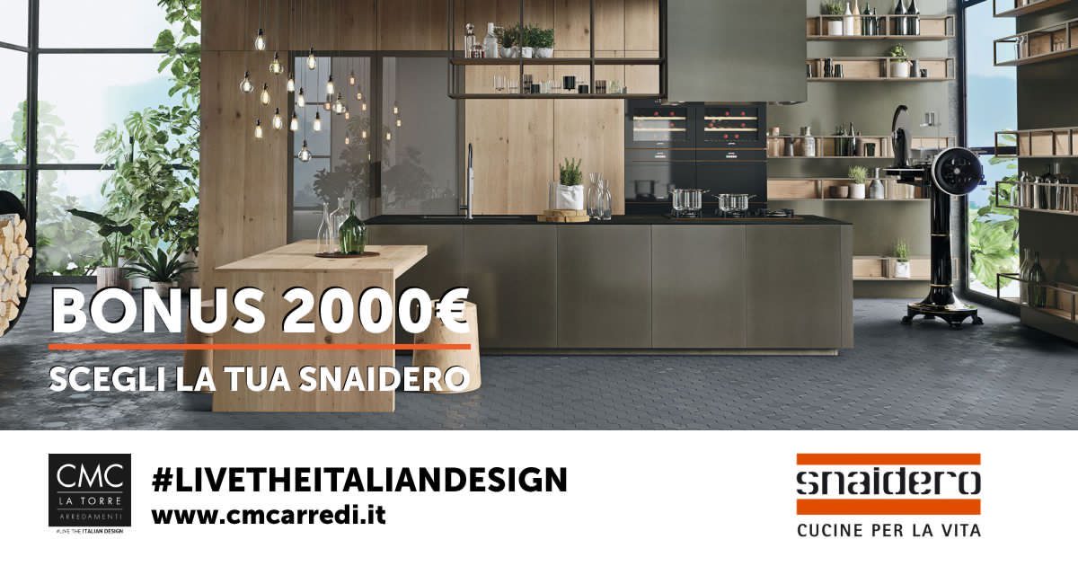 Snaidero: promo 2.000€ su tutti i modelli!